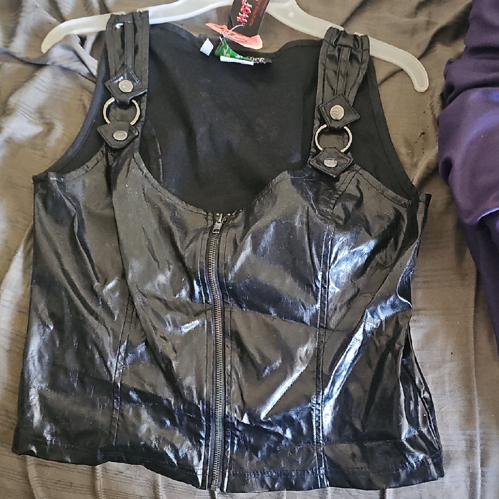 Lip Service Black Faux Leather Top